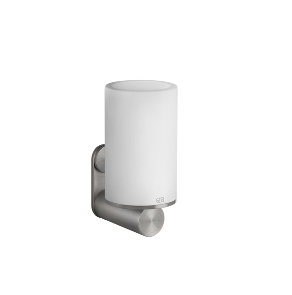 Bicchiere portaspazzolini a parete bianco steel brushed 54707 gessi