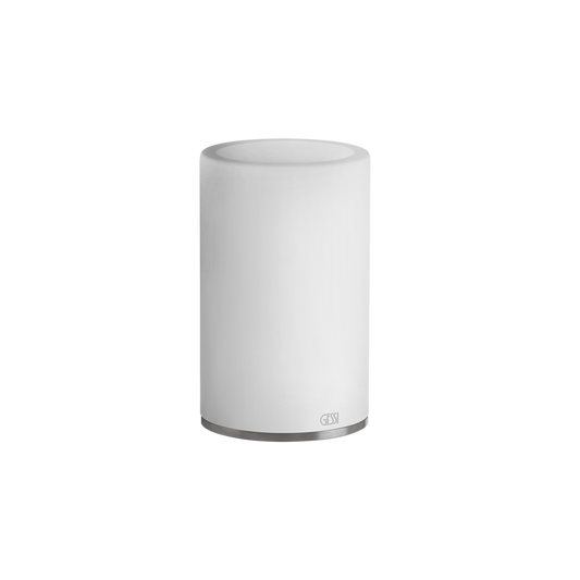 Bicchiere portaspazzolini da appoggio bianco steel brushed 54731 Gessi