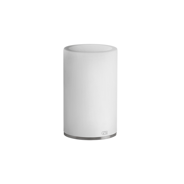 Bicchiere portaspazzolini da appoggio bianco steel brushed 54731 Gessi