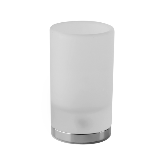 Bicchiere portaspazzolini da appoggio in vetro satinato cromo Emporio 38833 Gessi