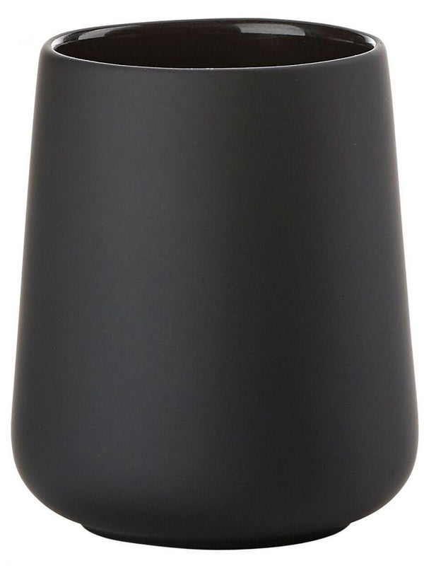 Bicchiere portaspazzolini in gres soft touch nero Zone denmark nova one