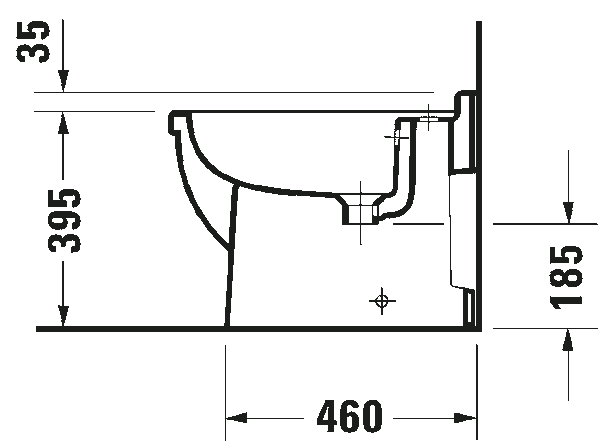 Bidet Monoforo Con Troppo Pieno 36x56 Bianco Starck3 223010 Duravit