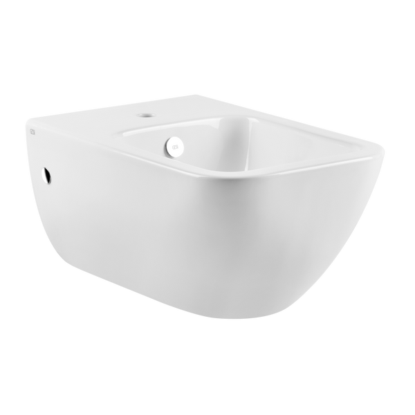 Bidet sospeso con troppopieno con coperchio cromo in ceramica bianco lucido 39115 gessi