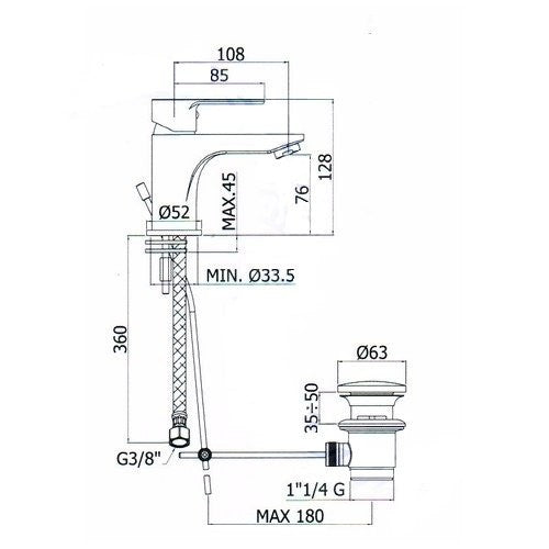 Paffoni Blu coppia miscelatori lavabo e bidet con scarico automatico cromo