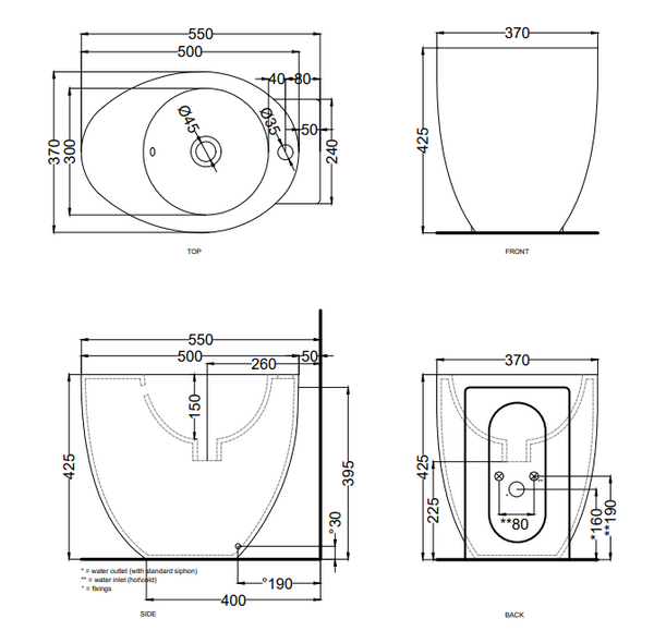 Cielo Le Giare bidet monoforo a pavimento con fissaggi inclusi in ceramica bianco lucido