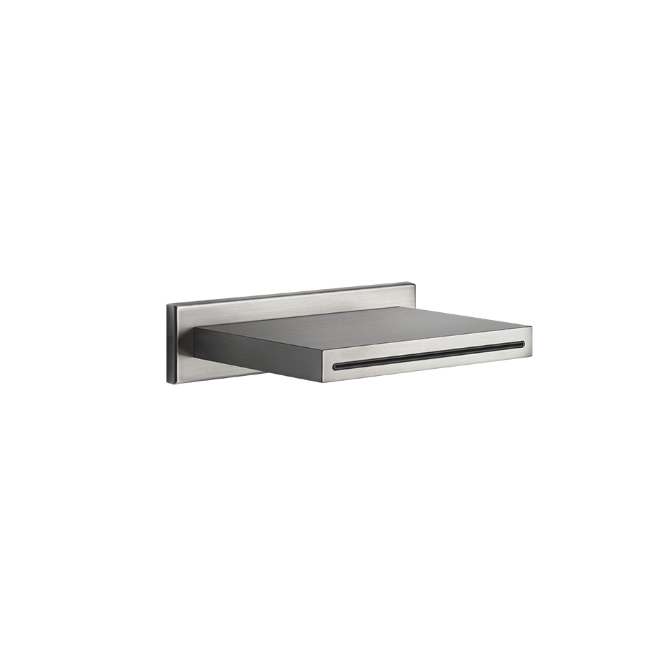 Gessi Anello 20293 Bocca doccia a parete a cascata comando non incluso steel brushed