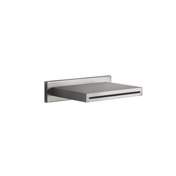 Gessi Anello 20293 Bocca doccia a parete a cascata comando non incluso steel brushed