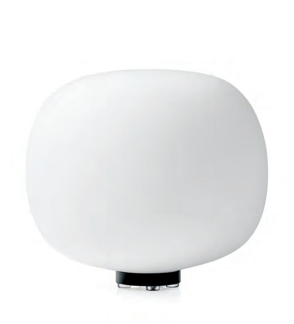 Bombo Miloox Lampada da tavolo in vetro soffiato bianco latte