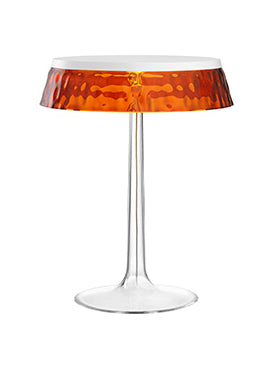 Flos Bon Jour Lampada Da Tavolo 41 cm a luce diffusa Bianca con corona Ambra