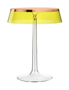 Flos Bon Jour Lampada Da Tavolo 41 cm a luce diffusa rame con corona gialla