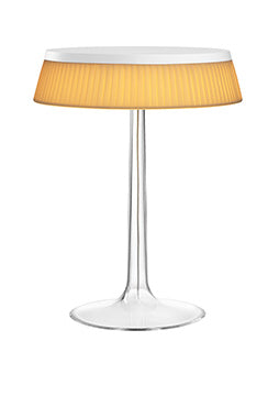 Flos Bon Jour Lampada Da Tavolo 41 cm a luce diffusa Bianca con corona in Tessuto