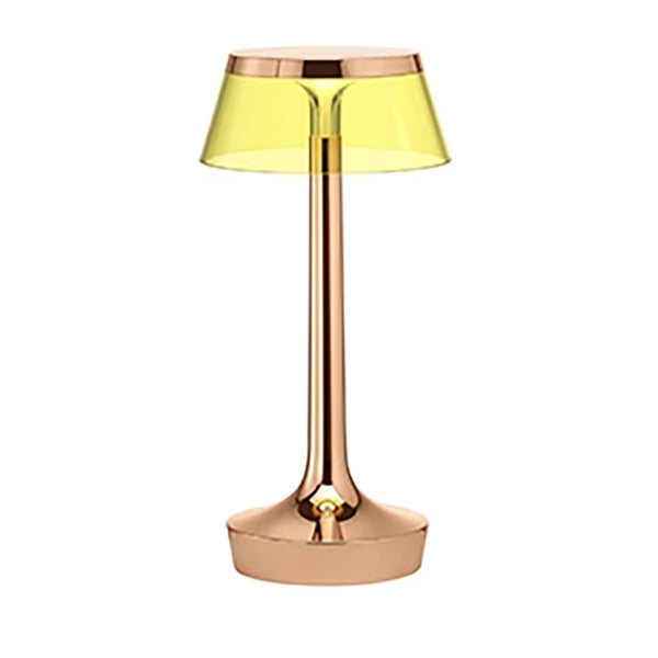 FLOS Bon Jour Unplugged Lampada da tavolo Ricaricabile rame corona gialla
