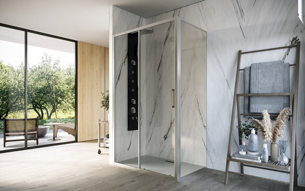 Box doccia 70x120 Marsiglia uno scorrevole reversibile H 195 cromo