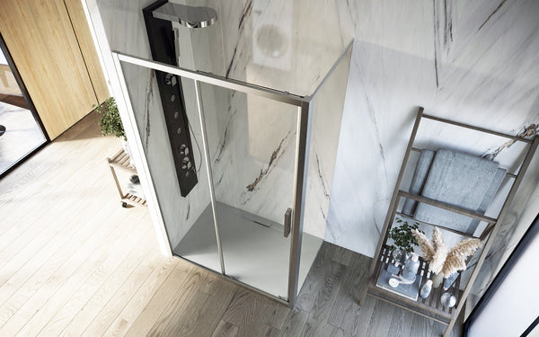 Box doccia 70x160 Marsiglia scorrevole reversibile trasparente H 195 cromo