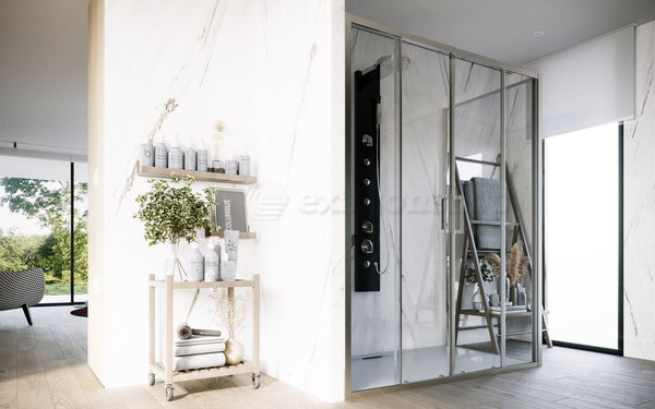 Box doccia 80x160 Marsiglia doppio scorrevole reversibile trasparente H 195 cromo