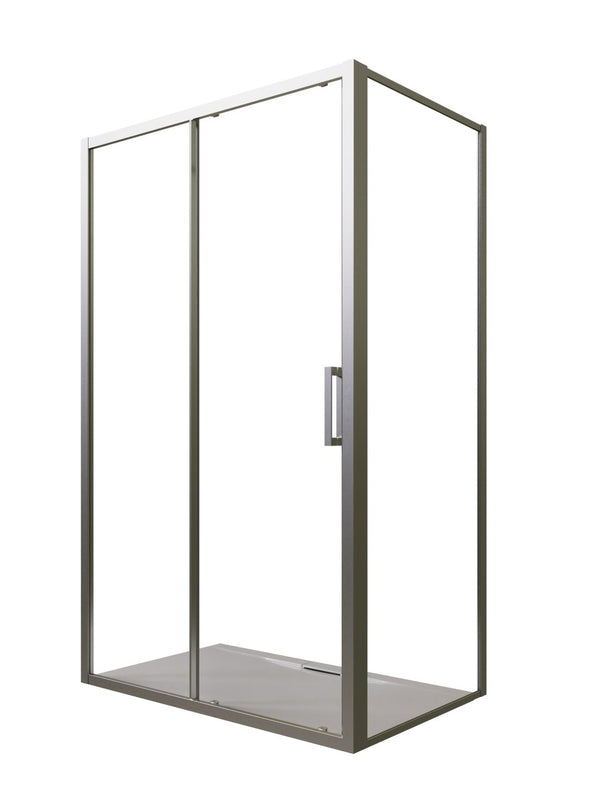 Box doccia 80x160 Marsiglia un anta scorrevole reversibile trasparente H 195 cromo