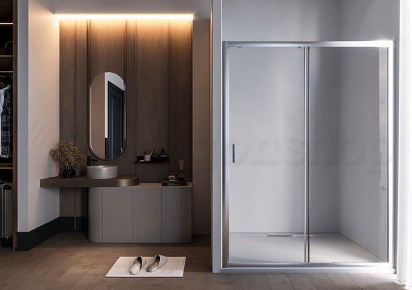 Nicchia doccia 140 cm scorrevole vetro temperato 6mm trasparente 190h - Nuvola