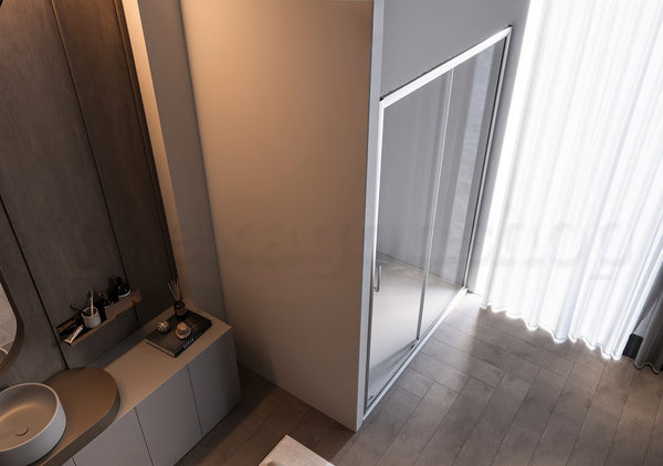 Nicchia doccia 140 cm scorrevole vetro trasparente 6 mm 190 H Nuvola