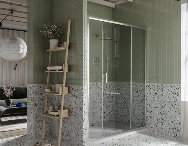 Nicchia doccia 140 cm scorrevole vetro temperato 6mm trasparente 190h - Nuvola