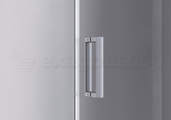 Box doccia a nicchia 160 cm anta scorrevole magnetica reversibile vetro temperato 6 mm H.190 profili alluminio cromo Nuvola