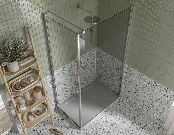 Box doccia 70x100 Nizza un battente reversibile 6 mm H 190 cromo