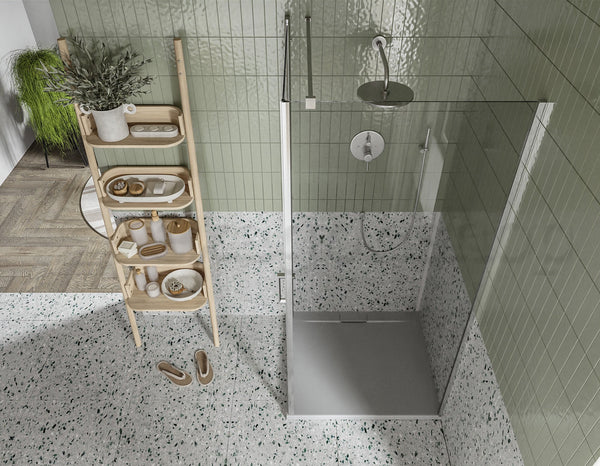 Box doccia 70x90 Nizza un battente reversibile 6 mm H 190 alluminio cromo