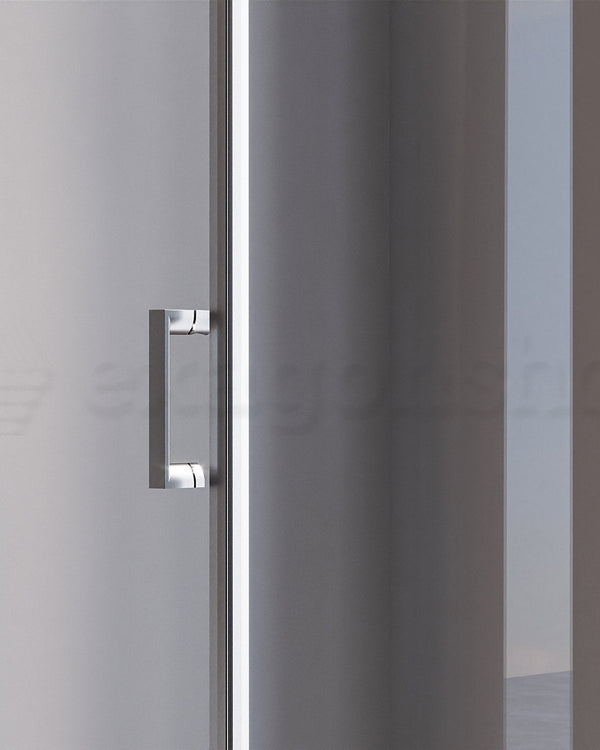 Schema tecnico di Box doccia 70x90 Nizza un battente reversibile 6 mm H 190 Cromato con misure e configurazione - Exagonshop