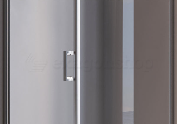 Box doccia 80x100 a battente vetro 6 mm H 190 alluminio cromo Nizza