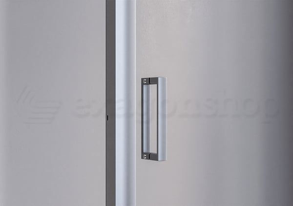 Box doccia 80x120 Nuvola un anta scorrevole reversibile trasparente 6 mm H 190 cromo