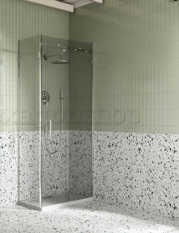 Box doccia 80x100 Sofia un anta scorrevole reversibile vetro 8 mm H 195 cromo