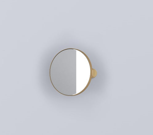 Cielo Arcadia Pluto Specchio 40 Cm tondo senza Luce Led Ed Interruttore In Metallo bronzo spazzolato