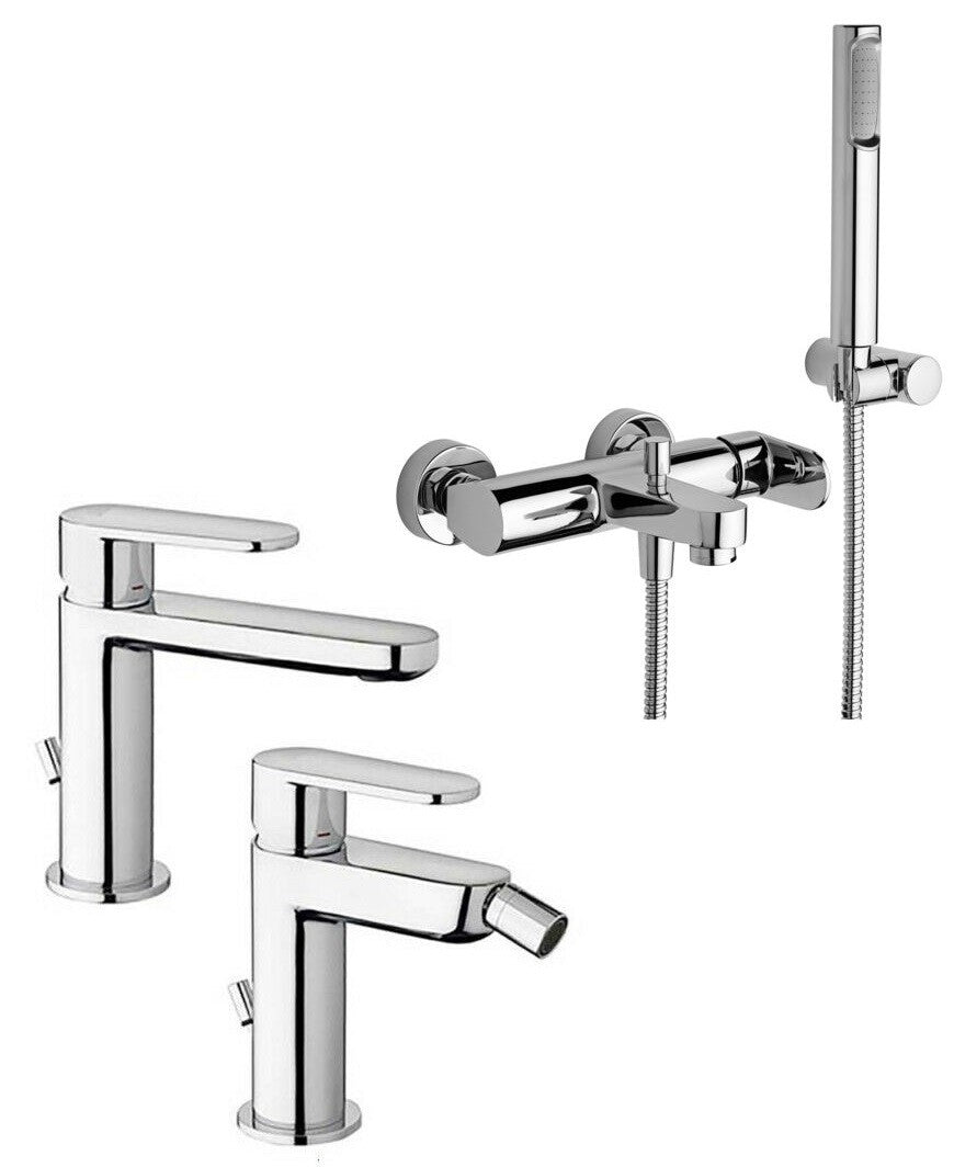 Set miscelatori Lavabo Bidet e Miscelatore Vasca Cromo Candy Paffoni