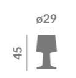 Carmen 45 Lampada da tavolo 29 cm H.45 ricaricabile per interno ed esterno bianco