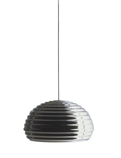 Flos Splügen Bräu Lampada 36 cm a sospensione a luce diretta in Alluminio lucido