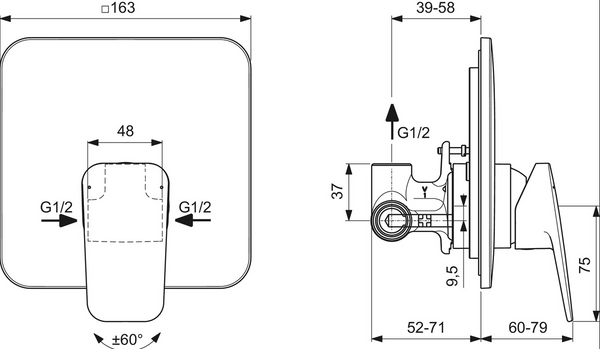 Ideal Standard Ceraplan Set Completo Miscelatori Lavabo Bidet Doccia Cromo