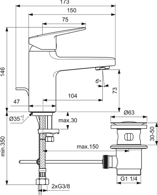 Ideal Standard Ceraplan Set Completo Miscelatori Lavabo Bidet Doccia Cromo