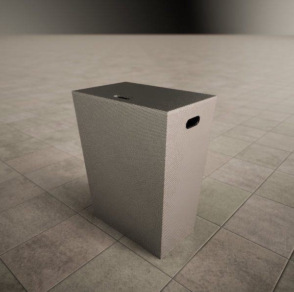 Koh-i-noor 2262 portabiancheria medio in ecopelle argento