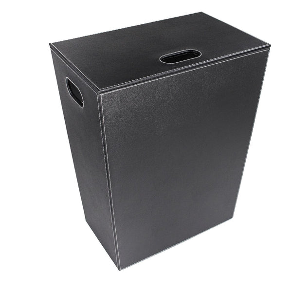 Koh-i-noor 2463 cesto porta biancheria grande 48x30 in mdf e ecopelle nero