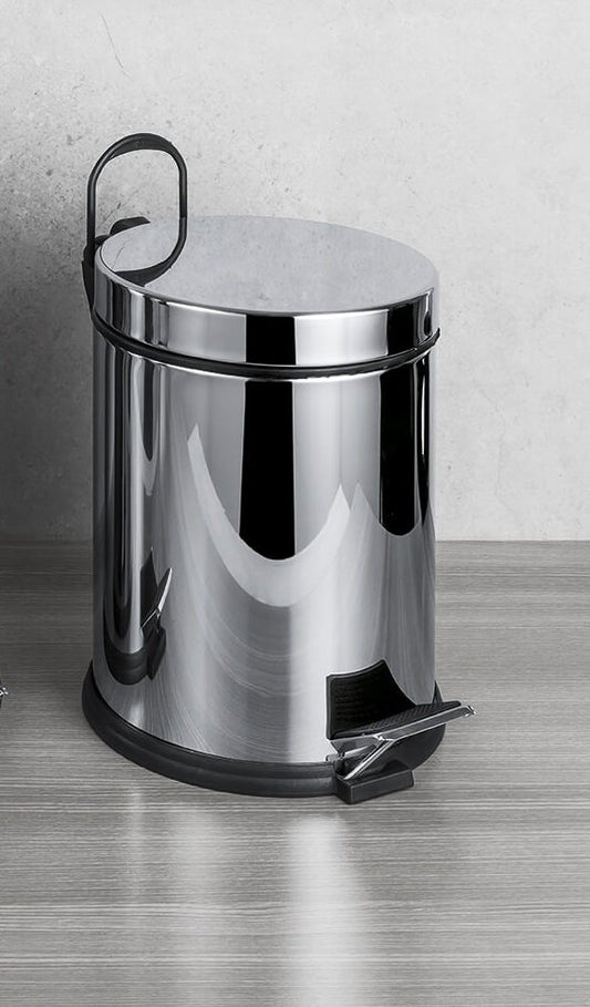 Colombo design Contract b9962 Poubelle Pattumiera cromo