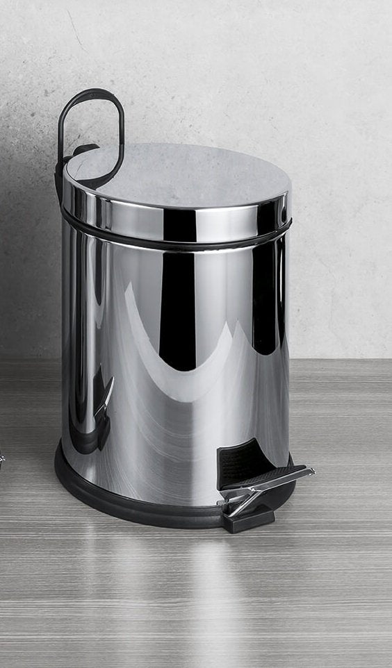 Colombo design Contract b9962 Poubelle Pattumiera cromo