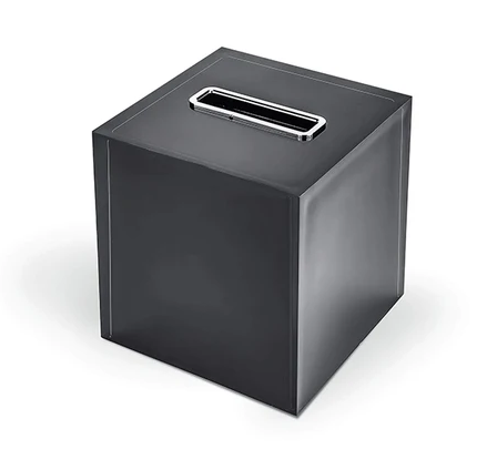 Colombo design Cool w4504 Porta Kleenex Quadrato In Resina, dettaglio ravvicinato del materiale e dell'aggancio
