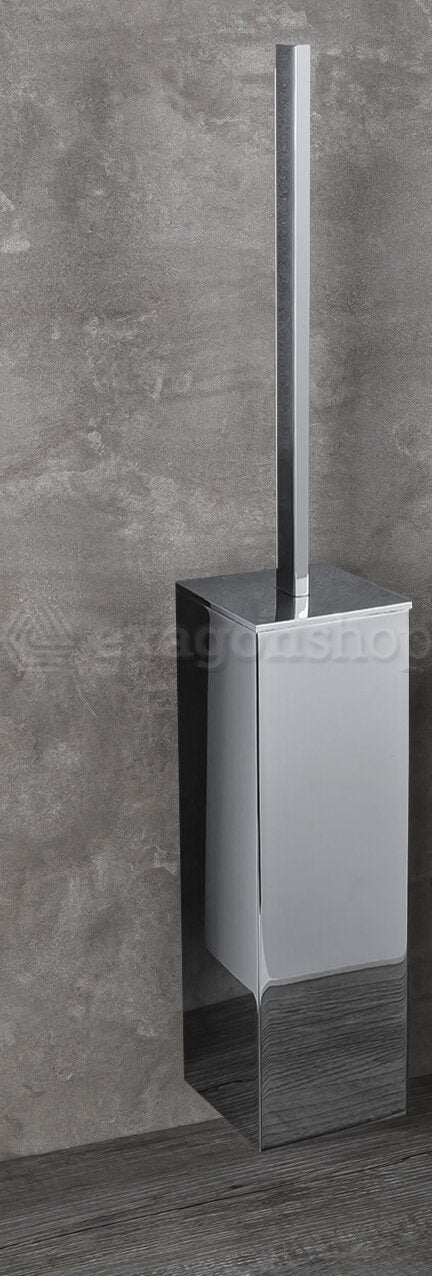 Colombo Look B1607 Porta Scopino da Parete in cromall cromo