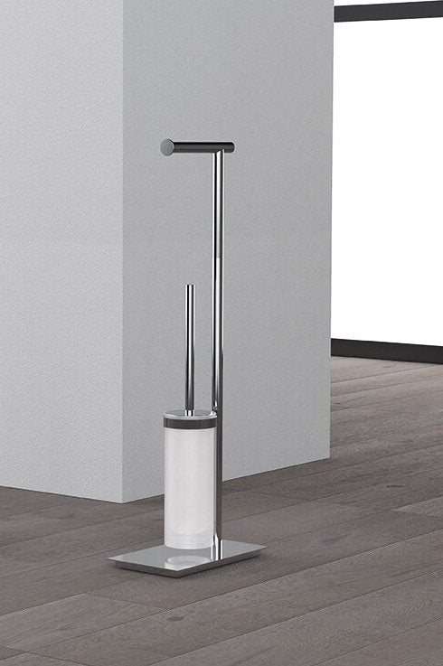 Colombo Square Piantana portarotolo portascopino cromo B99040cr