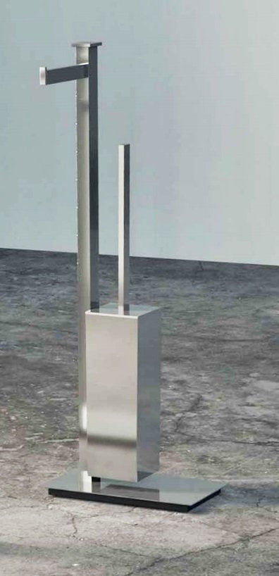 Colombo Units Piantana Portarotolo Portascopino Sinistro Cromo B9107SCR