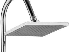 Colonna doccia con soffione 20x20 anticalcare in acciaio cromo 872002 Platinum