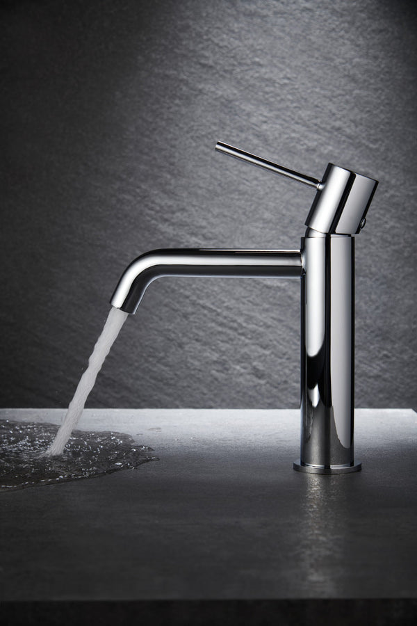 Coppia rubinetti per lavabo e bidet monocomando senza scarico in ottone cromato Memo