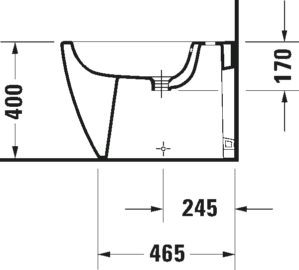 Coppia sanitari filo muro a pavimento senza brida con sedile soft close bianco Soleil Duravit