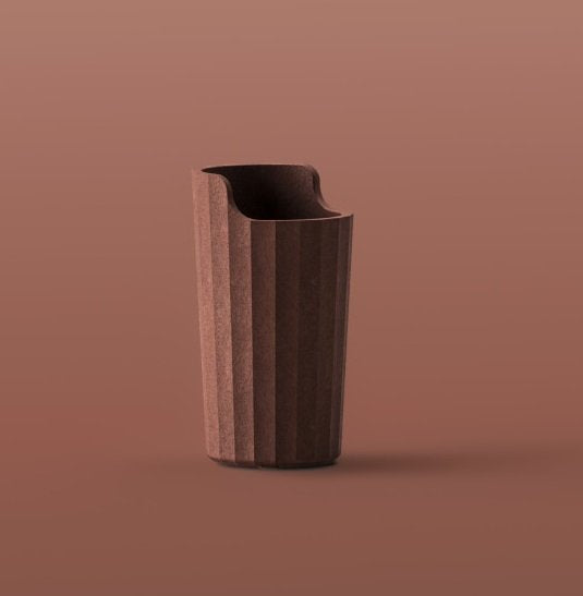 Cosmic L'Avenir bicchiere portaspazzolini da appoggio terracotta