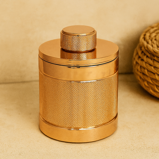 Bertocci OFFICINA 01 contenitore da appoggio con tappo oro rosa