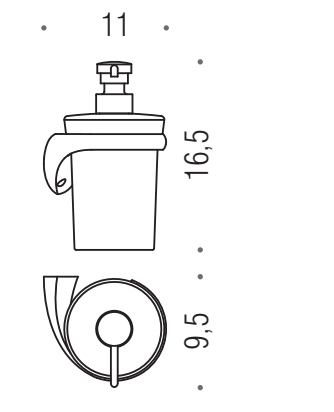 Colombo Link b9310d Dispenser spandisapone a Parete Destro Vetro Acidato Naturale cromo